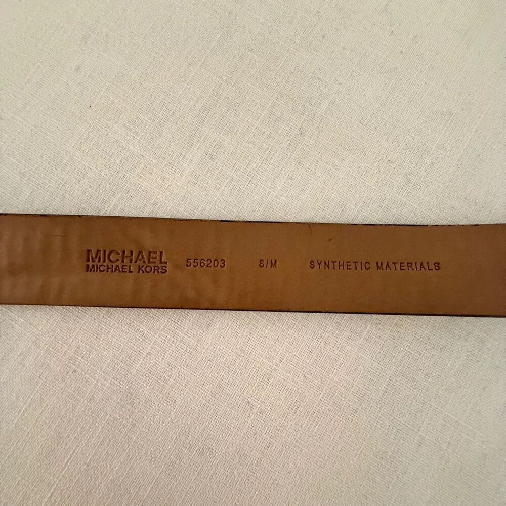 Michael Kors Monogram Belt Bag Blue Stripe Adjustable Strap Small Zip Pouch - Picture 7 of 15